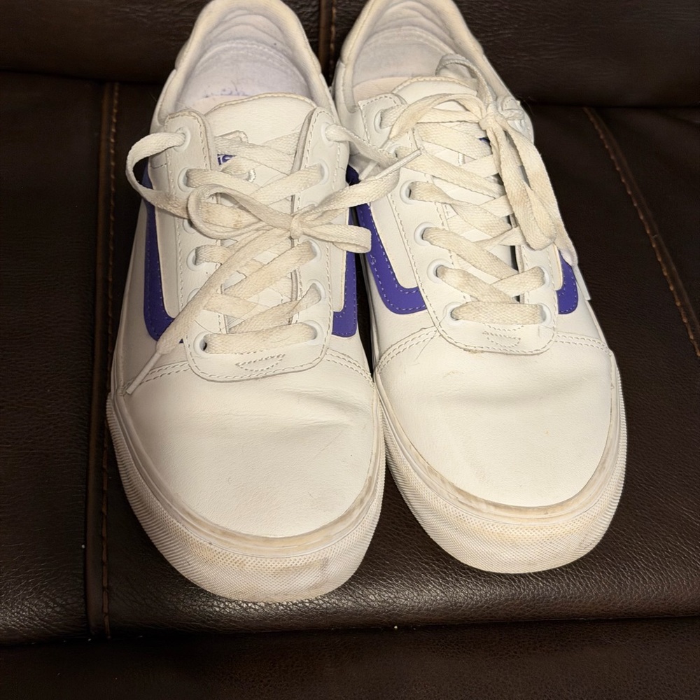 Vans White and Purple Sneakers